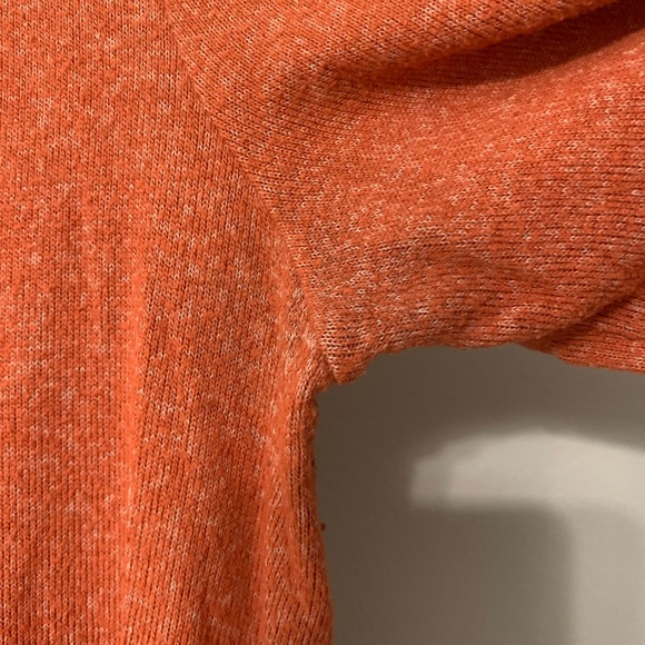 Women’s LC Lauren Conrad Medium Orange Sweater with Ruffle hem - Picture 4 of 6
